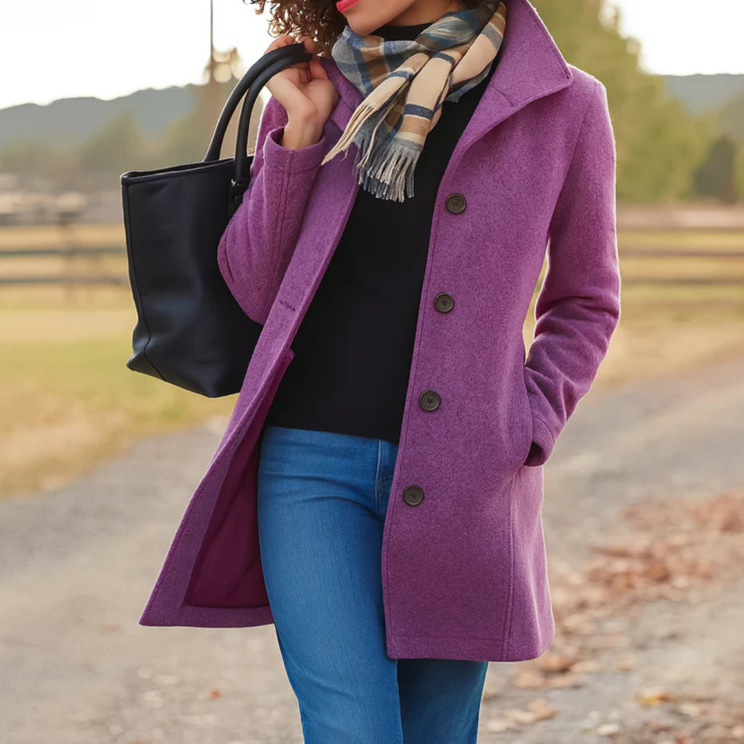 Aurora | Manteau classique avec écharpe assortie offerte