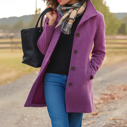 Aurora | Manteau classique avec écharpe assortie offerte