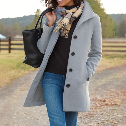 Aurora | Manteau classique avec écharpe assortie offerte