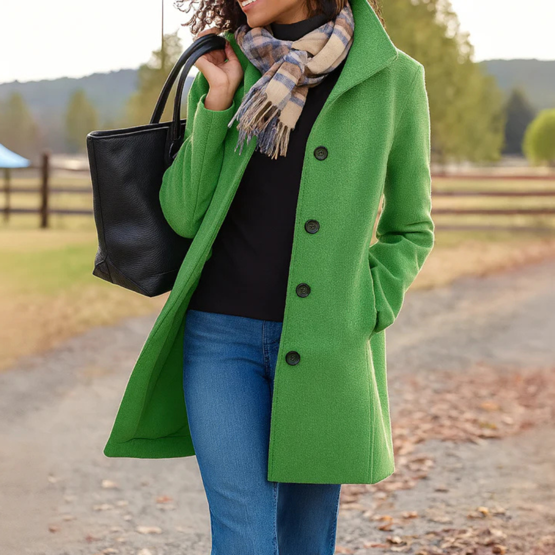 Aurora | Manteau classique avec écharpe assortie offerte