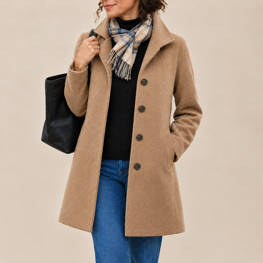Aurora | Manteau classique avec écharpe assortie offerte