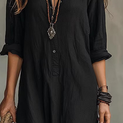 🔥 VENTE CHAUDE 🔥Robe longue ample décontractée avec fente sur le devant