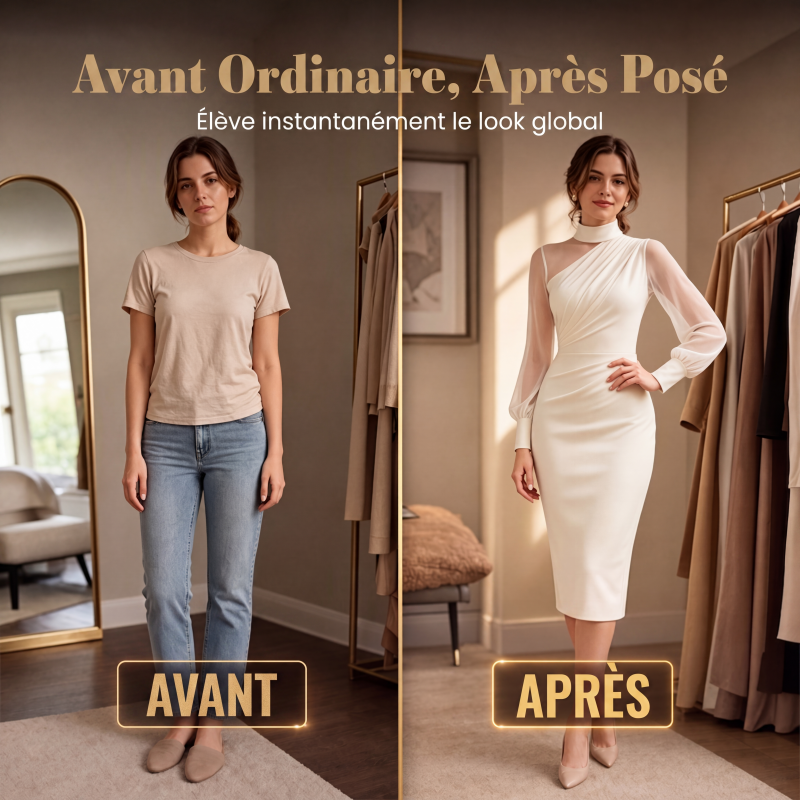 Robe moulante en maille à col montant pour femme