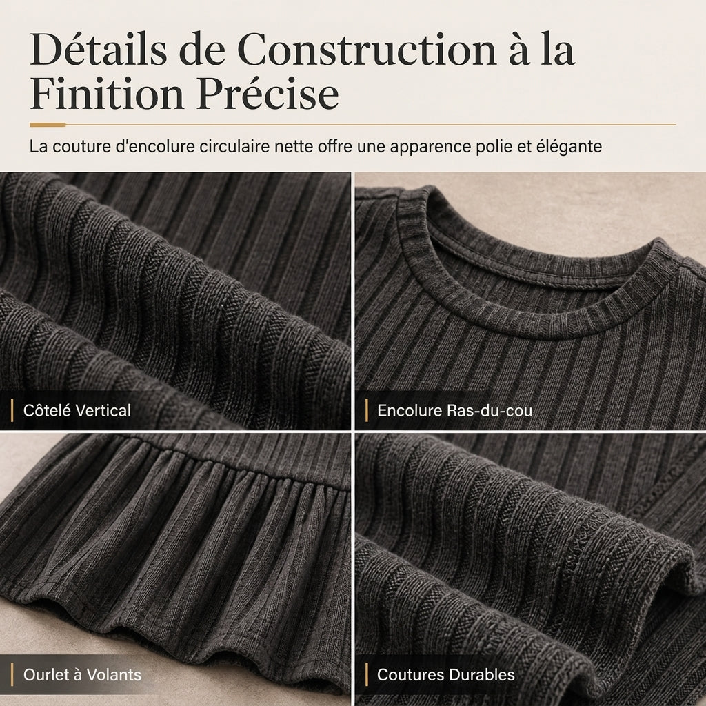 Robe décontractée rayée ajustée pour femme