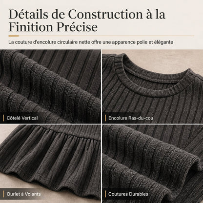 Robe décontractée rayée ajustée pour femme