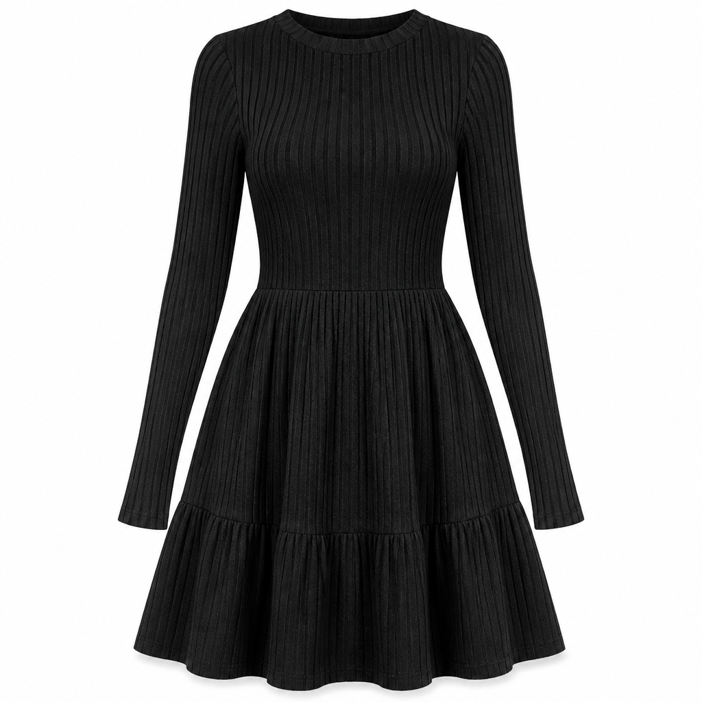 Robe décontractée rayée ajustée pour femme