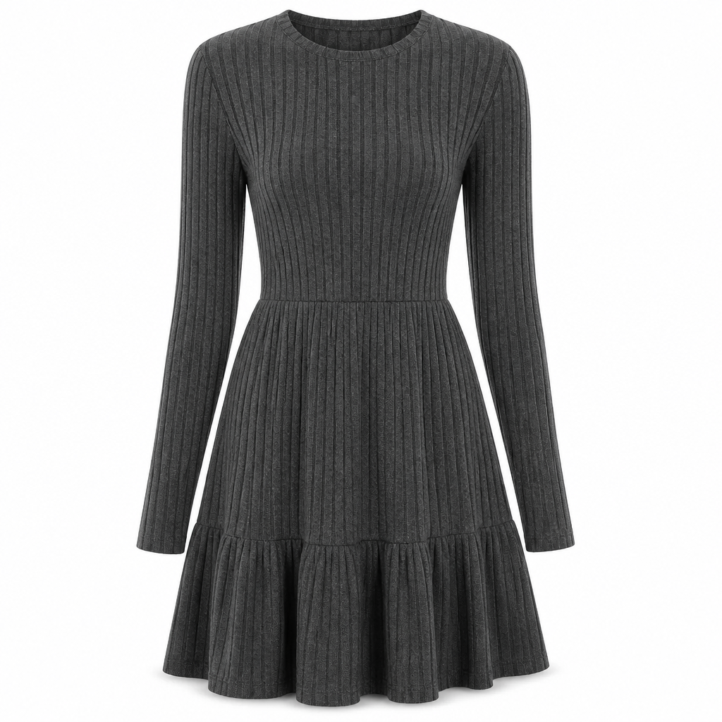 Robe décontractée rayée ajustée pour femme