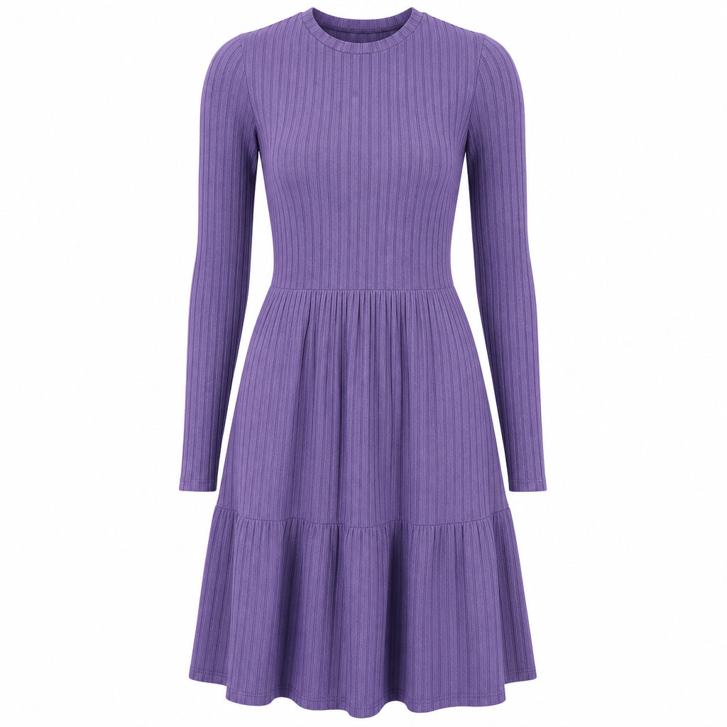 Robe décontractée rayée ajustée pour femme