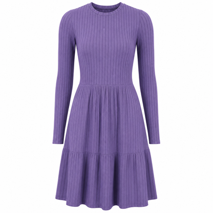 Robe décontractée rayée ajustée pour femme
