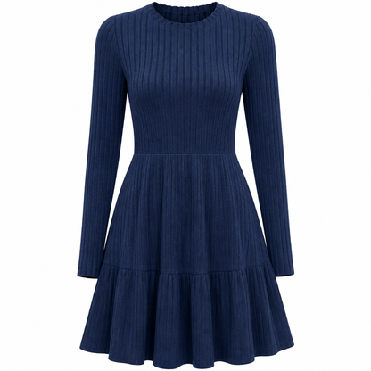 Robe décontractée rayée ajustée pour femme
