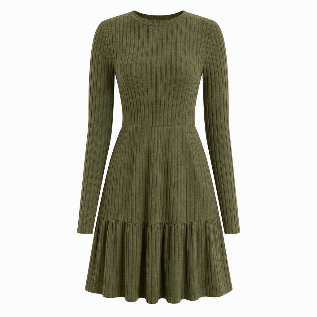 Robe décontractée rayée ajustée pour femme