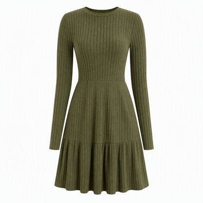 Robe décontractée rayée ajustée pour femme