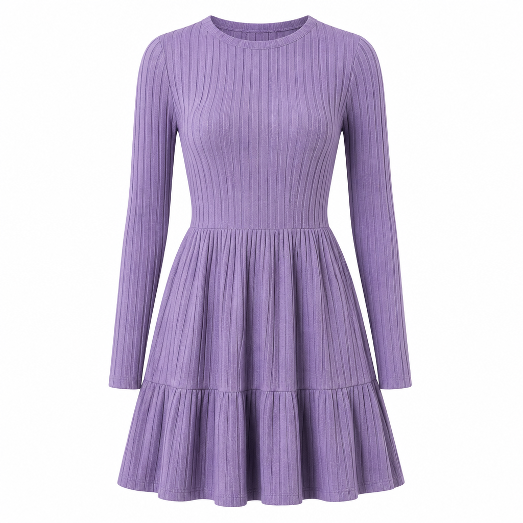 Robe décontractée rayée ajustée pour femme