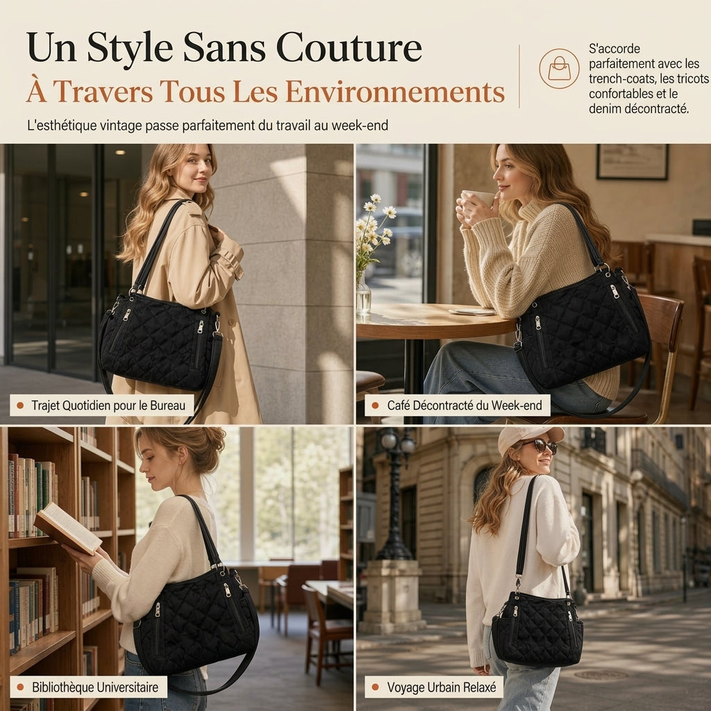 Sac à épaule élégant de grande capacité